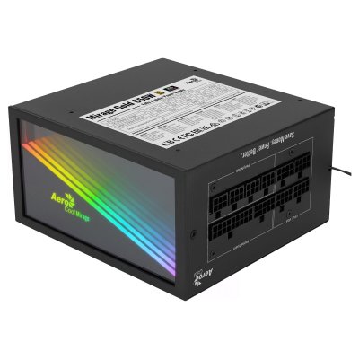 AEROCOOL  Mirage Rgb 650w Modular 80 Plus Gold Power Supply Noir
