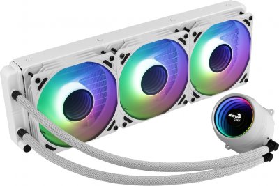AEROCOOL  miragel360w 3 x fan 12 cm argb tdp 550w blanc