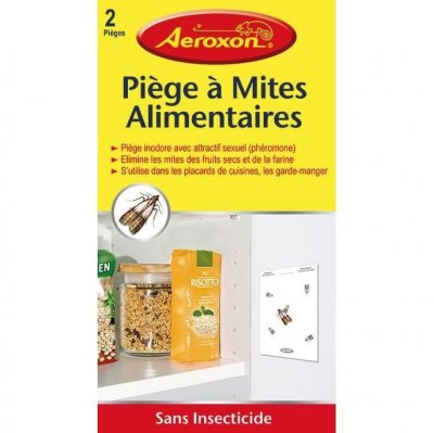 AEROXON  44442 Lot de 2 Pi&egrave;ges &agrave; mite Alimentaire Blanc 18 x 13 x 4 cm