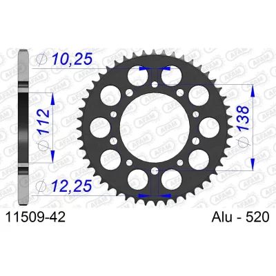AFAM  Couronne aluminium Ultra-Light 11509 - 520 taille :