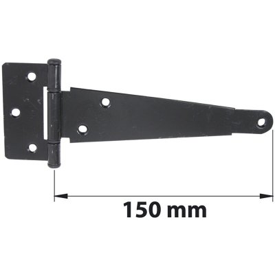 MERMIER Afbat - Penture anglaise axe composite l. 150 mm acier noir mat