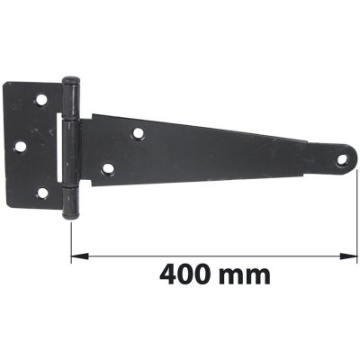 MERMIER Afbat - Penture anglaise axe composite l. 400 mm acier noir mat