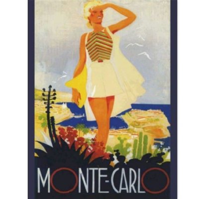 EDITIONS CLOUET Affiche rectangulaire Monaco 