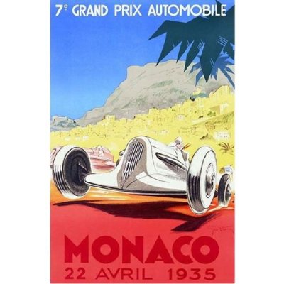 EDITIONS CLOUET Affiche rectangulaire Monaco 1935