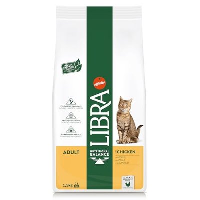 LIBRA CAT Affinity Libra Adult avec du poulet et du riz pour chats - 2 x 1,5 kg