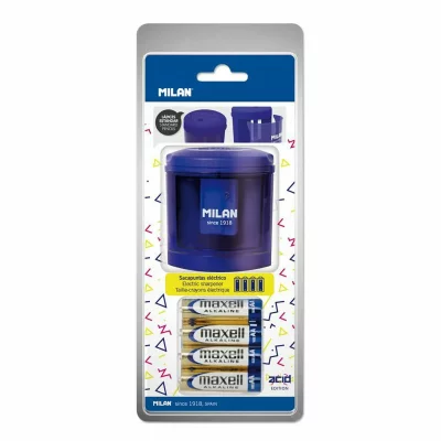 MILAN Afilalapices Electrico Maxi Alta Capacidad Azul  - [Livre en VO]