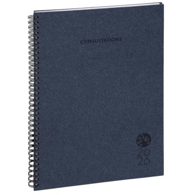 EXACOMPTA Agenda Consultation W semainier - Ann&eacute;e 2022 - 21 x 29,7 cm - Bleu -