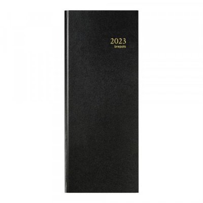 L AGENDA MODERNE Agenda Journalier 2023 Jupiter 0.105 - 12,8 X 33 Cm - Noir - Brepols