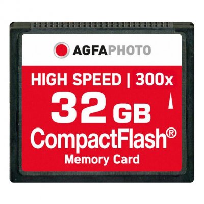 AGFA  Compact Flash 32gb High Speed 300x Mlc Memory Card Noir