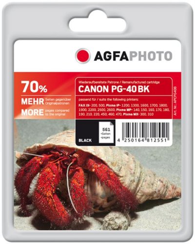 AGFAPHOTO Agfa Photo APCPG40B Cartouche d'Encre 6 ml 70% performance extra Noir