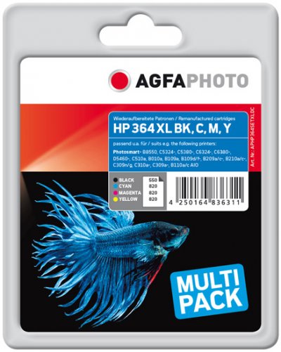 AGFAPHOTO Agfa Photo APHP364SETXLDC Cartouche d'encre Noir/Cyan/Magenta/Gauche
