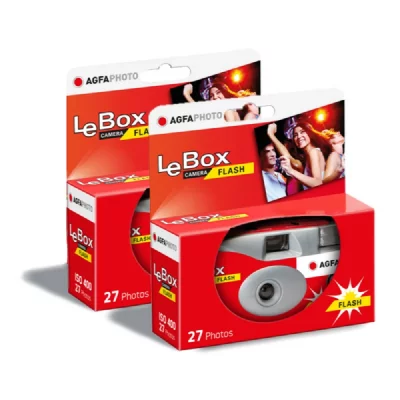 AGFAPHOTO  LeBox Flash Pack 2X Appareil Photo Jetable avec Flash pour 27 Photos