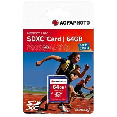 AGFAPHOTO  sdxc carte 64gb high speed class 10 uhs i u1 v30 DFX-649551