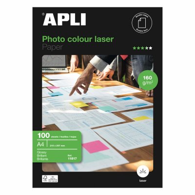 APLI Agi Boite De 100f Pap Pho Bril A4las 160g 11817