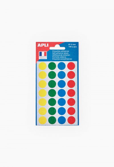 AGIPA  Sachet 140 pastilles de signalisation diam 15 mm Assorties