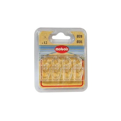 Agrafe maxiplis - lot de 12 - cristal - d: 35 mm - Mobois