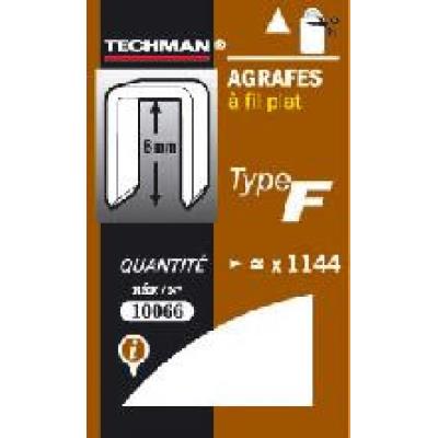 TECHMAN Agrafes fil plat type f 12mm10126 v