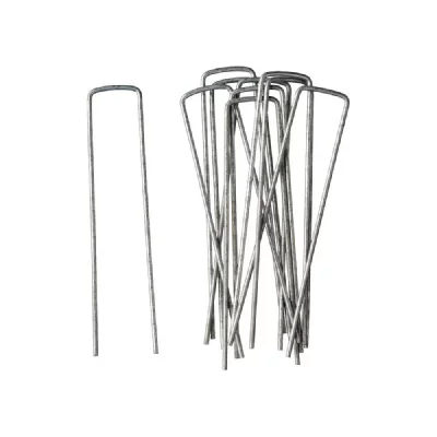 NATURE Agrafes m&eacute;talliques pour fixation au sol H14 x 3 cm - lot de 10