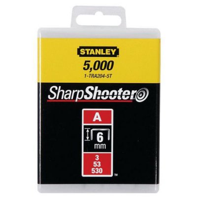STANLEY Agrafes type A 6 mm bo&icirc;te de 5000 -  - 1-TRA204-5T