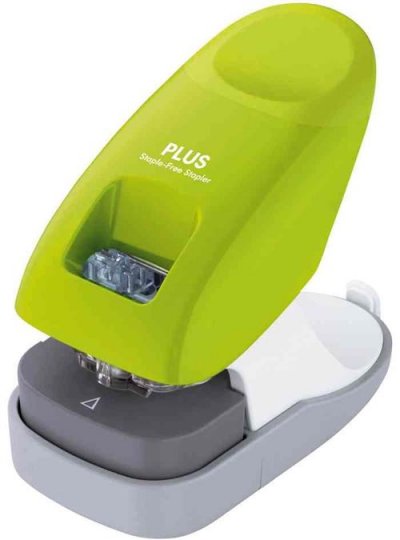 PLUS Agrafeuse Sans Agrafes DESK SL-112A Jusqu'&agrave; 10 Feuilles Vert