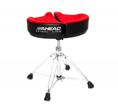 AHEAD  - Spg-R-4 - Si&egrave;ge Batterie Spinal-G Rouge Paillet&eacute; Embase 4 Pieds