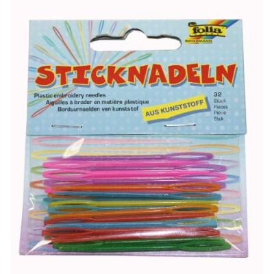 GENERIQUE Aiguilles en plastique (lot de 32) pour Cartes &agrave; broder