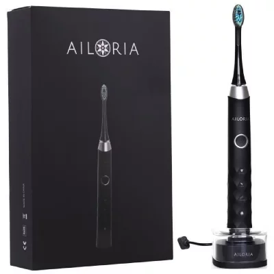 AILORIA  SHINE BRIGHT Adulte Brosse &agrave; dents &agrave; ultrasons Noir, Argent