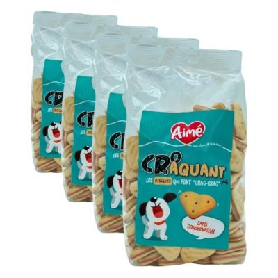 AIMé Aime Biscuits Pour Chien - Friandises Pour Chien Coeur Croquants - Sac De 500g