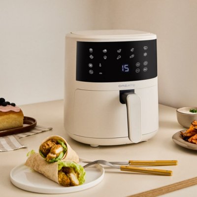 CREATE AIR FRYER EASY - Friteuse &agrave; air 4,5 L - Blanc cass&eacute;