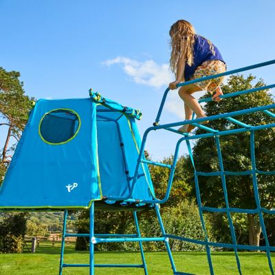 TP TOYS Aire de jeux en m&eacute;tal  Explorer tour filet &agrave; grimper et pont de singe