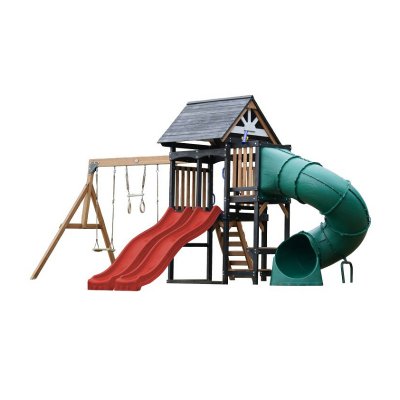 AXI Aire de jeux - Toboggan rouge et toboggan tubulaire - Cody
