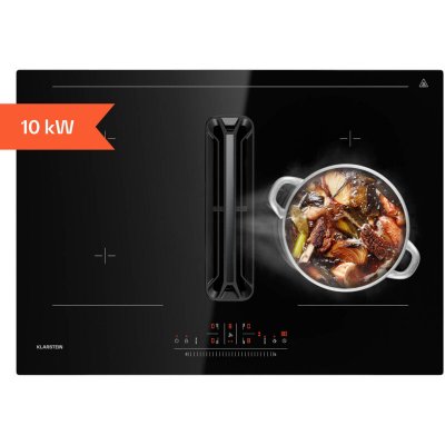 KLARSTEIN Airjet 72 Down Air System Table De Cuisson &Agrave; Induction Avec Hotte Aspirante 10000 W 600 M&sup3;/h Boost