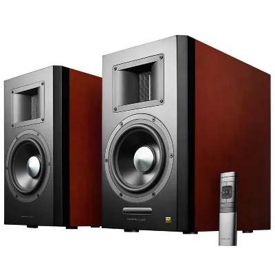 AIRPULSE  a300 stereo enceintes - noirmarron A300-blk/bwn