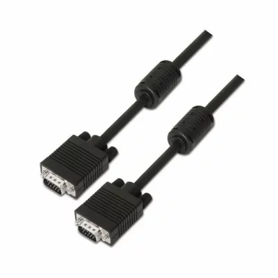 AISENS  - c&acirc;ble svga avec ferrite, hdb15/m-hdb15/m, noir, 25m