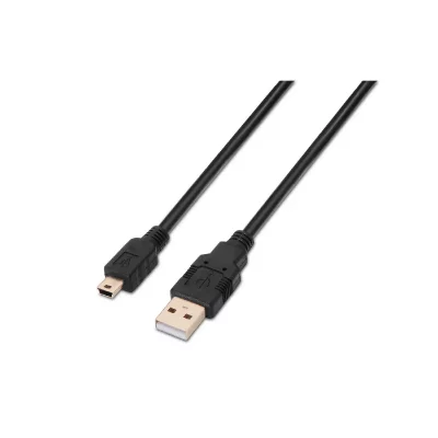 AISENS  - C&acirc;ble usb(a) vers mini usb(b) 2.0 1.8m noir