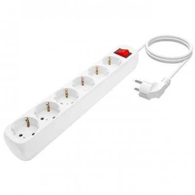 AISENS  Power Strip 6 Outlets With Switch Clair