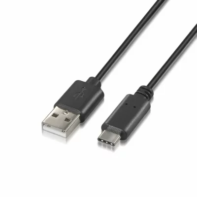 AISENS  - usb 2.0 3a cable, usb-c/m-a/m type, noir, 1.0m