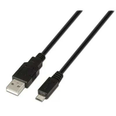 AISENS  Usb A Male To Micro Usb B 2.0 Male 3 M Noir