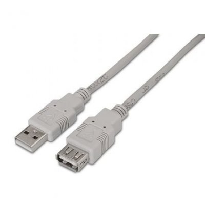 AISENS  Usb A Male To Usb A 2.0 Female Extender 1.8 M Gris