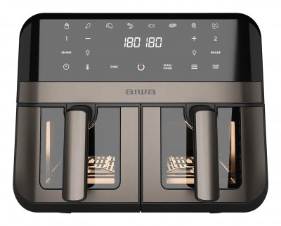 AIWA  Afr-9000 Double 9 L Autonome 2400 W Friteuse D&acute;air Chaud Noir