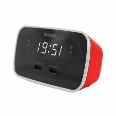 AIWA  Radio-r&eacute;veil CRU-19RD Couleur Rouge, num&eacute;rique, USB Charge