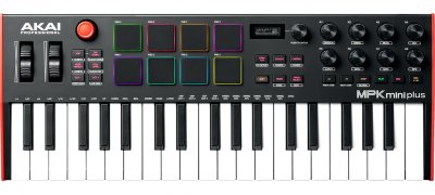 AKAI  PROFESSIONAL MPKMINIPLUS - Clavier ma&icirc;tre Mini touches 37 mini-notes - 8 pads RVB - 8 encodeurs