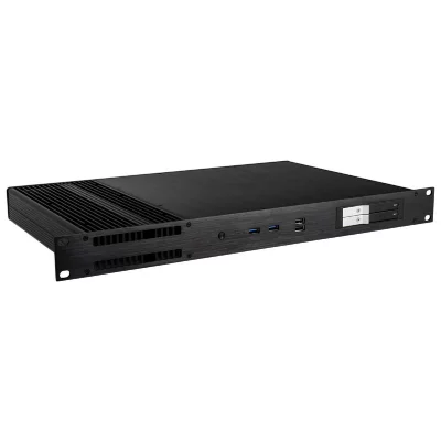 AKASA  compatible Galileo TU1 Thin-Mini-ITX 1U Geh&auml;use, OEM - schwarz