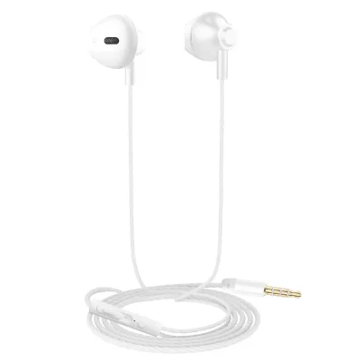 AKASHI  &Eacute;couteurs Filaires Jack 3,5 mm avec Microphone Int&eacute;gr&eacute; Blanc