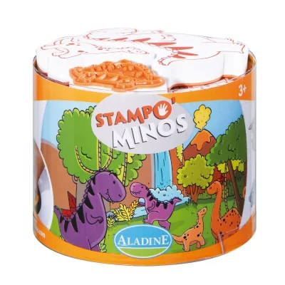 ALADINE  - 85123 - Loisir Cr&eacute;atif - Stampominos - Dinosaure, 3 ans +