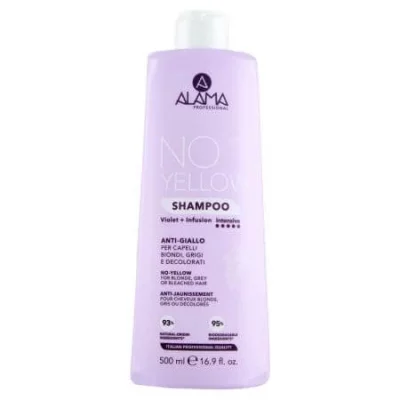 ALAMA PROFESSIONAL Alama Shampooing professionnel No Jaune avec Violet + 500&nbsp;ml