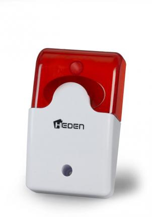 HEDEN Alarme autoaliment&eacute;e pour camera  rouge-blanc