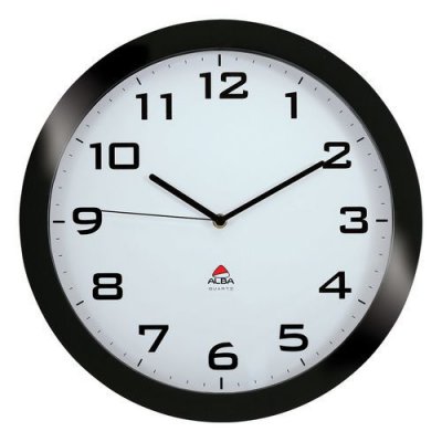Alba horissimo n grande horloge silencieuse noir 38 x 5,5 x 38 cm