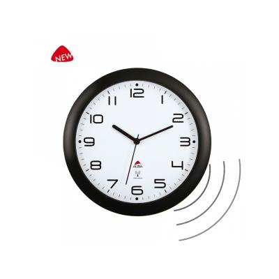 Alba horloge 30cm radio pilot&eacute;e noir - 30,5x30,5x5cm
