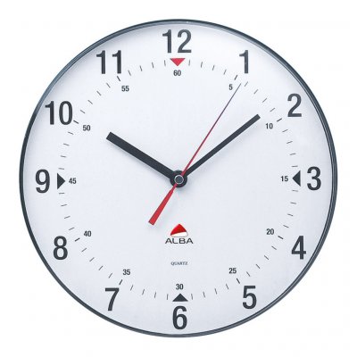 ALBA  horloge murale &eacute;conomique - diametre 25 cm - 26x26x4,8cm